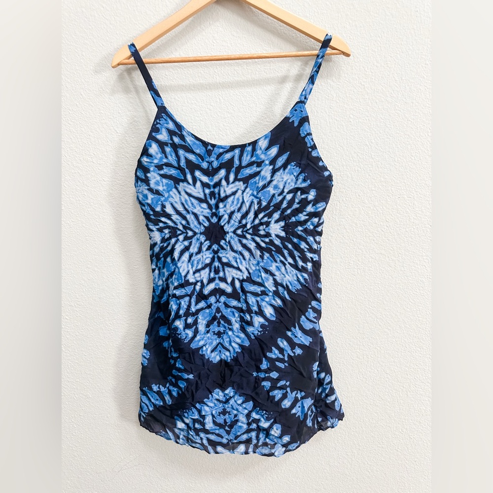 Winston White Blue Tie-Dye Women's Mini Dress
